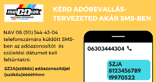 SMS-ben is kérhető a NAV-tól az adóbevallás-tervezet