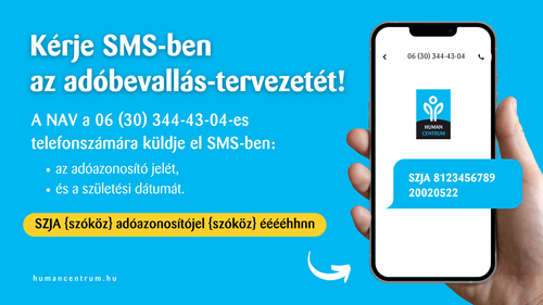 A NAV-tól SMS-ben is kérhető az adóbevallás-tervezet